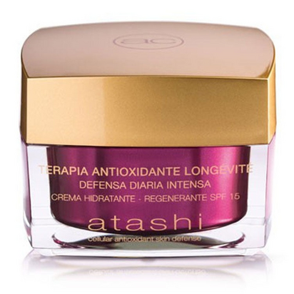 Atashi Creme Hidratante Regenerante Antioxidant Skin defense SPF 15 50ml